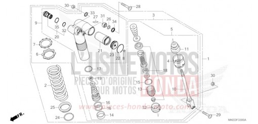 REAR CUSHION CRF450RXP de 2023